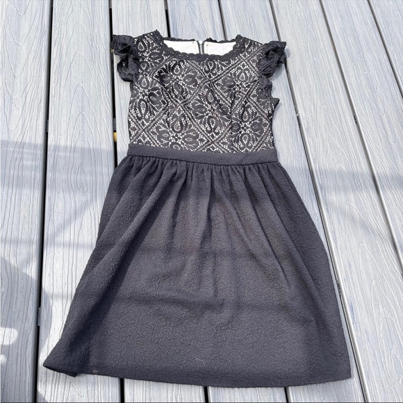 Black Dress with lace top - Picture 1 of 3